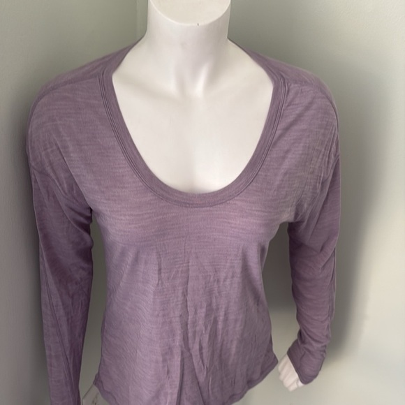 Lululemon Meant To Move Long Sleeve Shirt Heathered Dusty Dawn size 4 - Picture 5 of 10